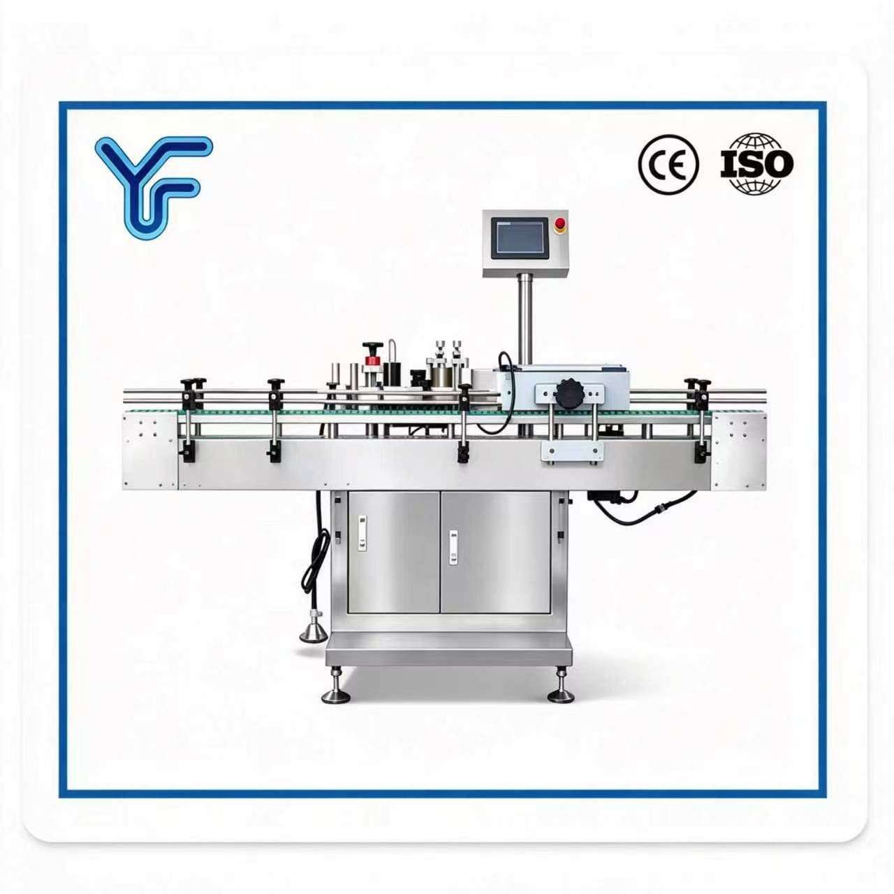 Automatic Round Bottle Labeling Machine UF-TB-120A, solves inconsistent labeling & slow output, 30-120 bottles/min, buyers ask: can it label both round and square bottles for small volume production?