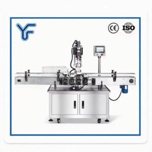 Single double servo robotic capping machine UF-JXS-1, air claw servo feeding controllable torque for glass bottle capping, SUS304 GMP compliant Uniflow