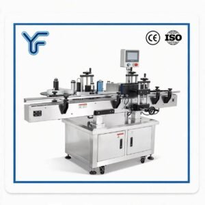 Uniflow round bottle labeling machine UF-200, ±0.1mm high accuracy wrap labeler for food cosmetic pharma round bottle