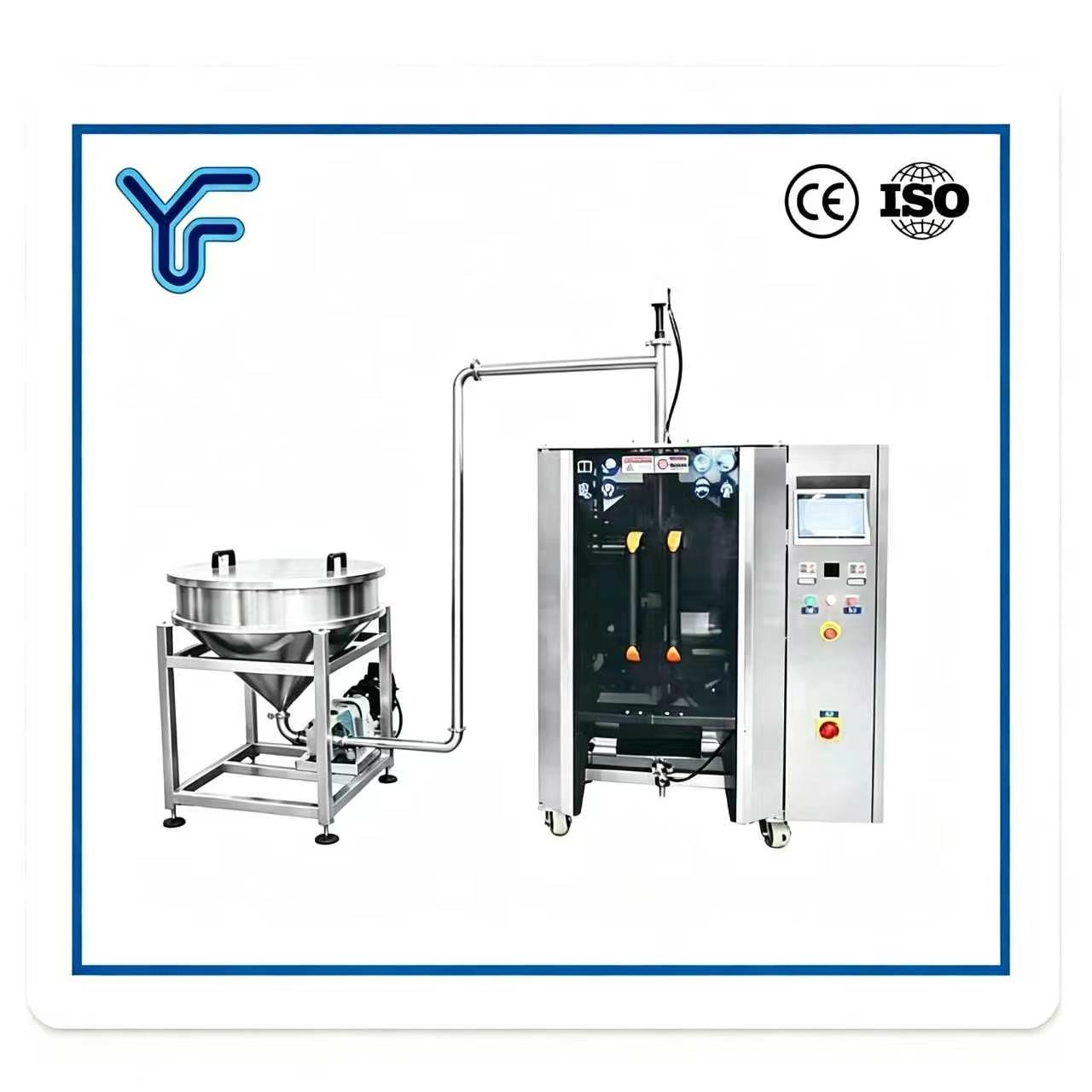 UF Fully Automatic Vertical Form Fill Seal Packaging Machine, solves pouch leakage & frequent material changeover trouble, IP65 control cabinet, CE certified, buyers ask: can it produce stand-up pouches with degassing valves?