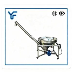 UF Screw Loading Hopper, stainless steel screw conveyor for powder granular feeding, solves bridging & material blockage, easy disassembly GMP compliant, CE ISO certified feeding machine