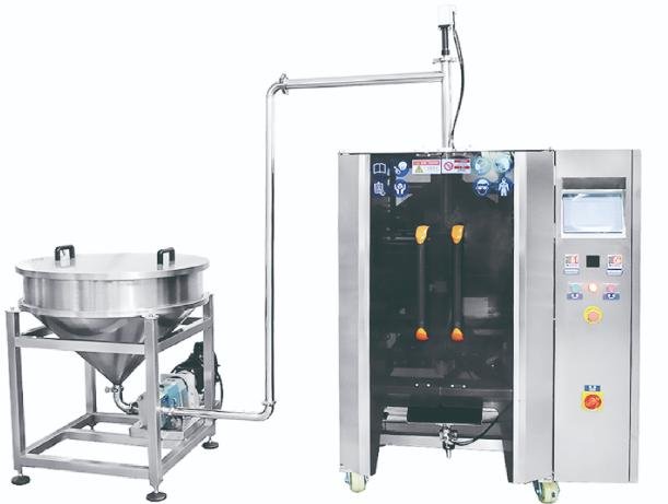 Mitsubishi PLC automatic pouch packaging machine with Weinview touch screen, flat stand up bag making equipment