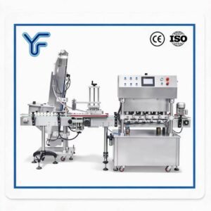 UF Series Automatic Glass Bottle Vacuum Capping Machine, solves poor vacuum & short shelf life for food jars, auto bottle feeding and capping, CE ISO certified, buyers ask: can it handle both 3-thread and 4-thread screw caps?
