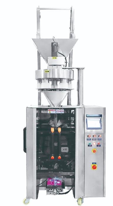 Uniflow measuring cup vertical packaging machine full unit with volumetric filling system for granular food