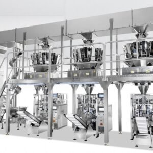 Product main image, UF‑420D high‑speed packaging production line, full automatic snack packaging machine in factory workshop