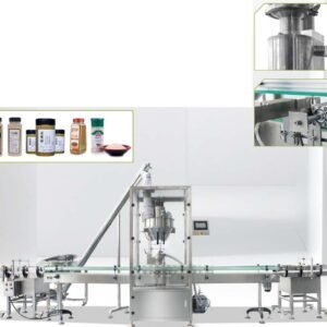 UF‑PF automatic powder filling production line for milk powder protein powder coffee powder bottle can filling