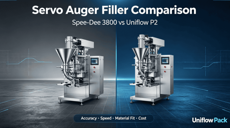 servo auger filler comparison blog cover, Spee-Dee 3800 vs Uniflow P2