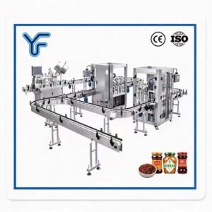 UF automatic bottle packaging line with U-shaped conveyor, white square main machine body, stable conveying for food, cosmetic and daily chemical bottle packaging production
