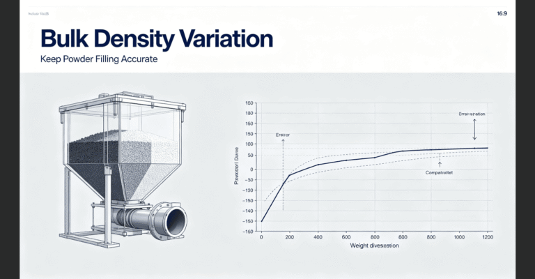 bulk density variation powder filling accuracy compensation guide cover