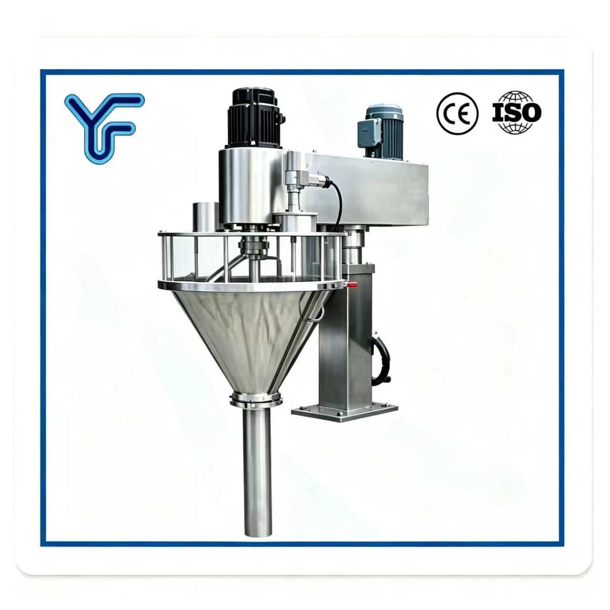 Powder auger filler for fine powder filling, high weighing accuracy, easy to clean, GMP compliant, solves powder leakage problem for food pharmacy packaging